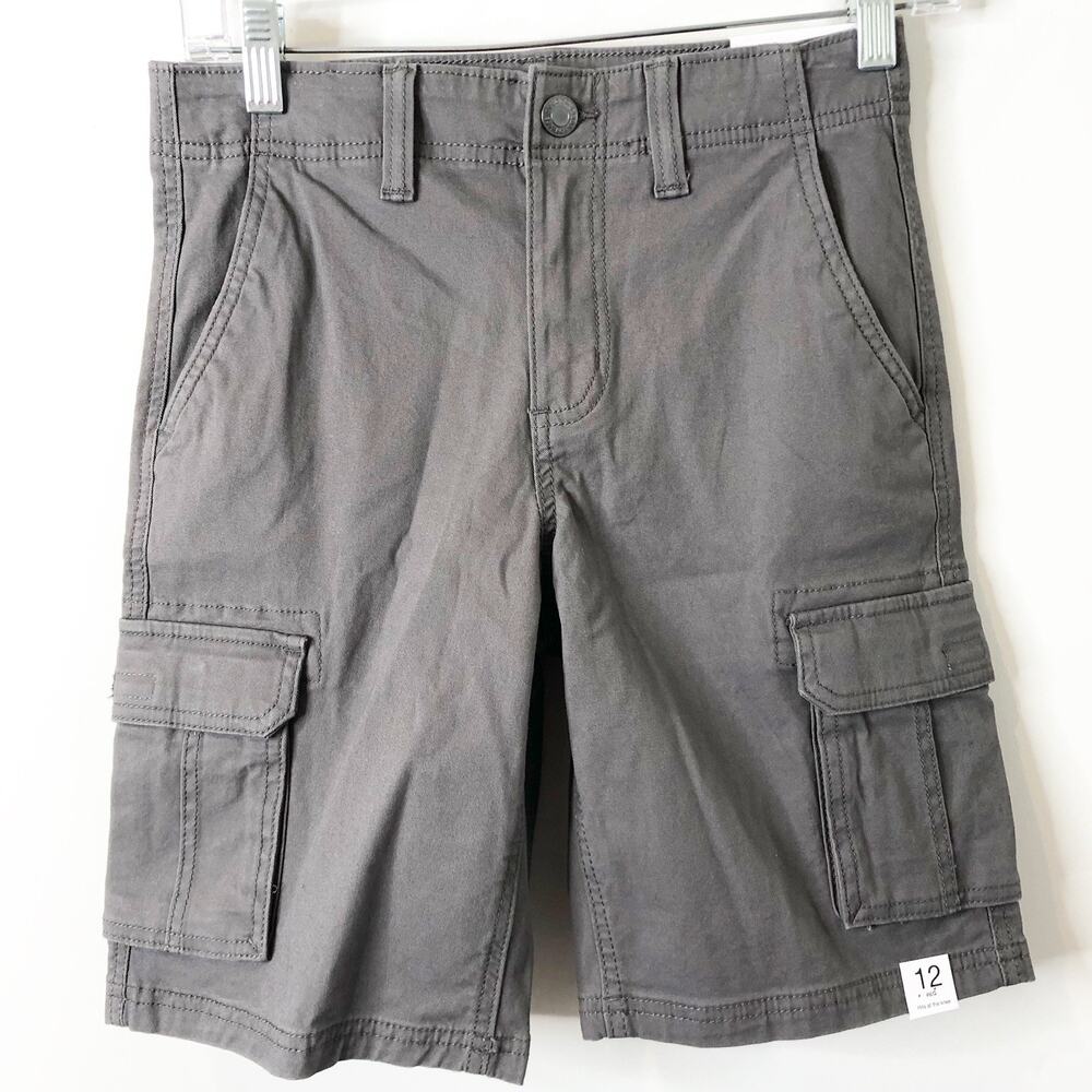 Sonoma NWT Boys' Flexwear Cargo Shorts Adjustable Waist Stone Harbor Size 12